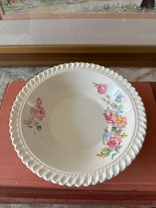 Vintage Harker Pottery Dessert Bowl Royal Gadroon Bouquet Floral Design - Etsy