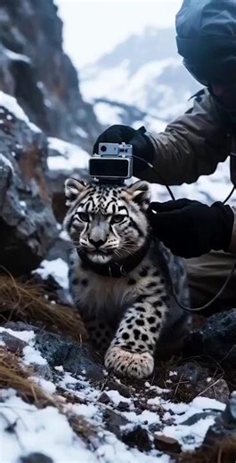 AI Snow Leopard Cub POV 🐆 Real Animal Body Camera #Shorts #wildlife #pov #animals #nature #facts