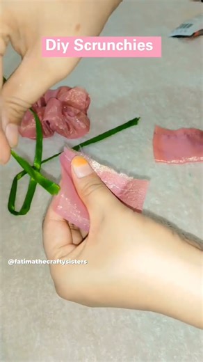 ✨ "DIY Aesthetic Scrunchie | Easy Hair Accessory Idea 💖 #Shorts #DIYcraft"