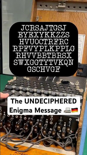 The UNDECIPHERED Enigma Message 📠🇩🇪
