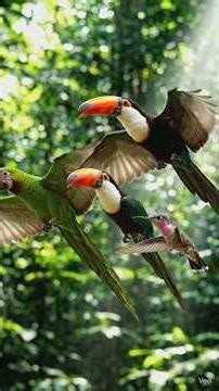 Jungle to Ocean Magic 😍 Colorful Birds & Fish #sea #jungle #forest #nature #birds