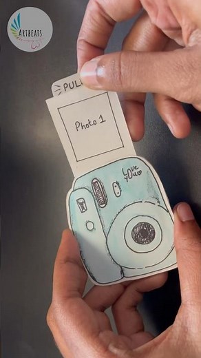 DIY Camera Photo Card | Pull up Card ✨| Art beats