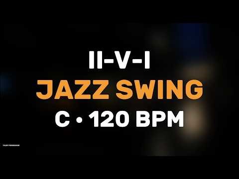 II-V-I in C │ Jazz Swing Backing Track │ 120 BPM (Piano Trio)