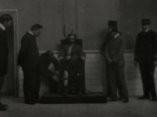 Execution of Czolgosz, with panorama of Auburn Prison