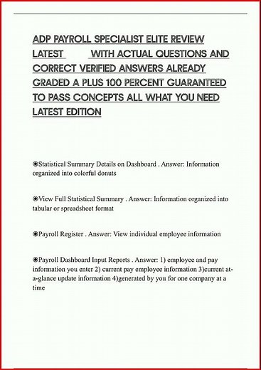 Adp Payroll Specialist Elite Review Latest With Actual Quest video