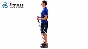 16 Minute Bicep & Tricep Super Set Workout - Resistance Band Exercises
