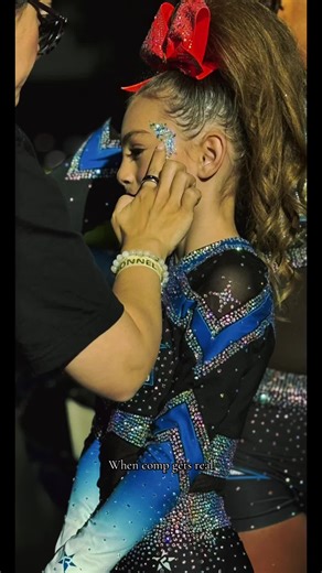 It’s the glitter paint point of no return #cheer #comp #glitter #showtime
