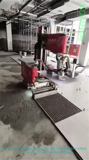 Fully Automatic Tile Laying Robot at Work
