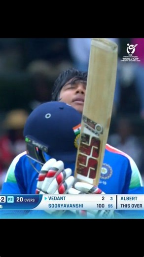 Off comes the helmet, up goes the bat ✨ Vaibhav Sooryavanshi, take a bow 🙌 Watch the summit clash LIVE, broadcast details 📺 https://www.icc-cricket.com/tournaments/u19-cricket-worldcup-2026/news/broadcast-details-for-icc-u19-men-s-cricket-world-cup | ICC - International Cricket Council