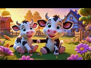 Baby Cow Say Moo Moo Moo | Fun Farm Animal Song for Kids | Learn Animal Sounds