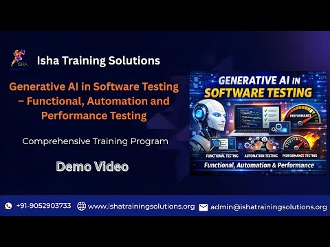 Generative AI in Software Testing Demo Video of 19th Jan 2026 @ 9 PM IST