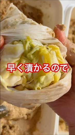 【ぬか漬け】⚠️漬け方注意 #キャベツのぬか漬け #ぬか漬け #腸活