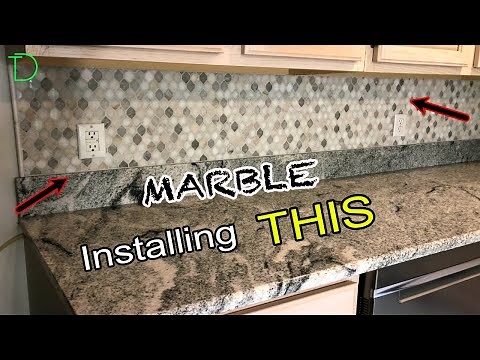 Kitchen Marble backsplash Install