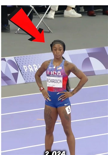 THE STARE heard 'round the world... 💀💨#ShaCarriRichardson #usa #fyp #foryou #sprint