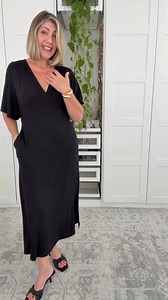 1.3K views | The dress that keeps selling out. The Lia Bamboo Dress everyone’s talking about is returning in black & navy. Soft bamboo, flattering shape, and pockets — everything women love. ‘Total Top Pick’ — Natalie Angel from @letmetrybeforeyoubuy.” | Ναταλί The Label | Facebook