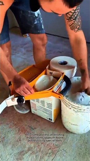Satisfying Drywall Finishing with Flat Box Tool | Fast & Perfect Joint Compound Application