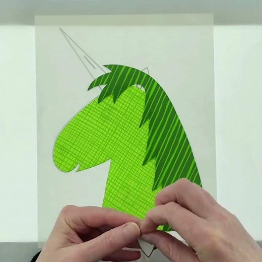 How to Assemble the Horse/Unicorn Applique Pattern - time lapse