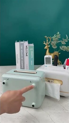 Multifunctional Tissue Box Organizer with Desktop Dispenser and Remote Control Holder