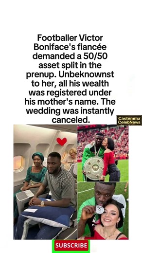She Wanted Half—But It Wasn’t His #shorts #VictorBoniface #FootballNews #PrenupDrama #relationship