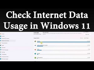 How to Check Internet Data Usage in Windows 11 | View Apps Wise Internet Data Usage in Windows 11 PC