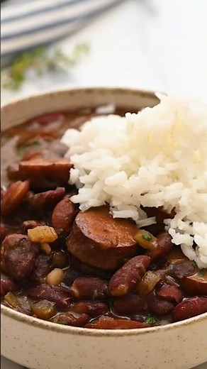 No Soak Red Beans and Rice - Easy Instant Pot Recipe