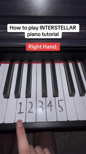 Pianicam on Instagram: "Interstellar - EASY Piano Tutorial 🎹🔥#piano #pianocover #pianotutorial #interstellar"