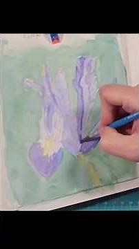 Painting an Iris in Watercolor & Colored Pencil