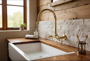 Handmade Unlacquered Brass Wall Mount Kitchen Faucet, Moroccan Antique Style - Etsy