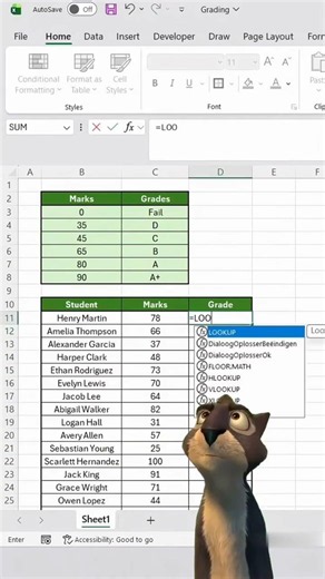 lookup function in excel #excel #viral #shortfeed #shorts