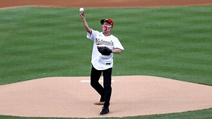 Fauci throws errant 1st pitch for Washington Nationals