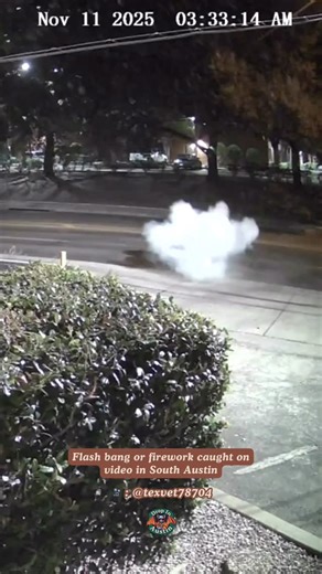Drop In on Instagram: "FLASH BANG OR FIREWORK CAUGHT ON VIDEO IN SOUTH AUSTIN There have been various reports of loud booms spanning back 10+ years. APD is currently investigating incidents like this. #austin #texas #flashbang #firework #boom #austinthings #atx #news"