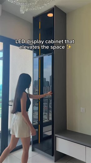 CBC Kitchen | Custom Carpentry | “LED display cabinet that elevates the space ✨ #LEDDisplayCabinet #DisplayCabinet #InteriorDesign #ModernInterior #CustomCabinet | Instagram