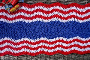 Patriotic Table Runner Free Crochet Pattern