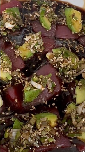 Loaded Tuna Sashimi with All the Fixings and Sauce