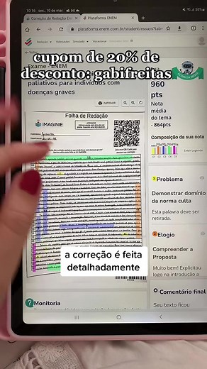 pra quem procura uma plataforma de correção de redação, a imaginie é otimo, eu usei enquanto estudava e recomendo muito! nela tb tem aulas da professora Jana Rabelo ❤️ cupom de 20% de desconto no imaginie: gabifreitas #studytok #studytokerbrasil #redacao #redacaoenem #dicasredacao #vestibular #studytokbrasil #dicasdeestudos
