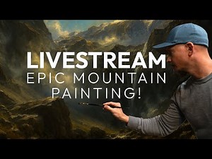 EPIC Mountain Waterfall in Oils - Painting LIVE