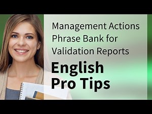 Management Actions Phrase Bank for Validation Reports | English Pro Tips