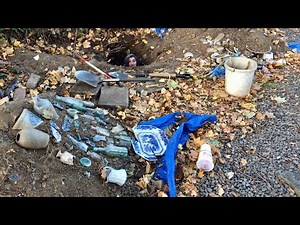 Privy Digging 1840s open pontil bottles holy cow!