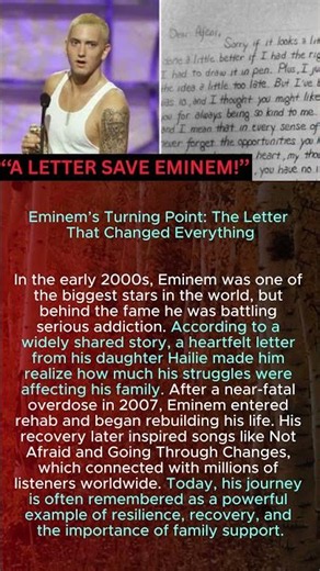 Eminem’s Turning Point: The Letter That Changed Everything