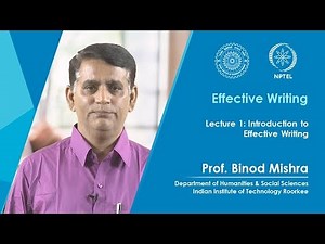 Lecture 01: Introduction to Effective Writing