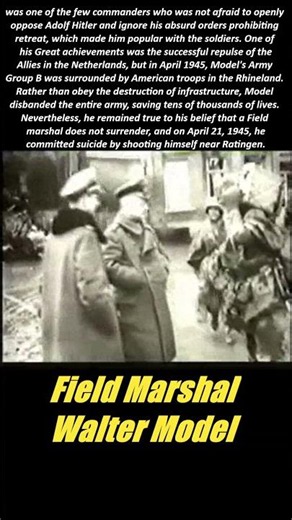 The Marshal Who Refused Hitler's Order #ww2 #militaryhistory