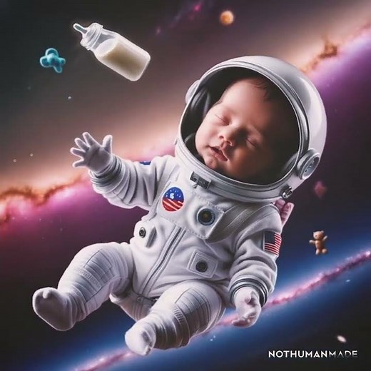 Baby Astronaut in Zero Gravity: The Cutest Space Mission #nothumanmade #nhm