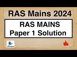 RAS MAINS Paper 1 Solution