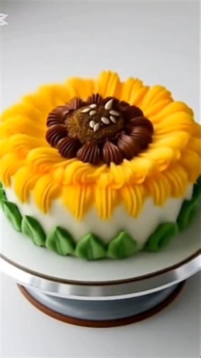 sweet sunflower 🌻 cake #shorts #cakedecorating