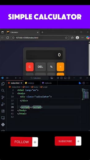 27K views · 496 reactions | Building a simple Calculator using just HTML, CSS and JavaScript | James Code Lab | Facebook