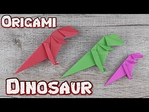 Origami 3D Dinosaur Paper | How To Making An Easy T-Rex Tutorial | DIY Paper Animal Craft Idea