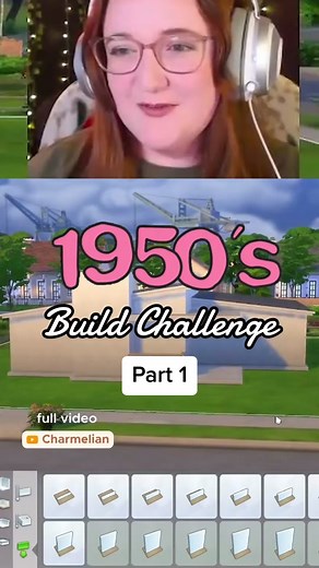 1950s Inspired Family Home Build Challenge in Sims 4