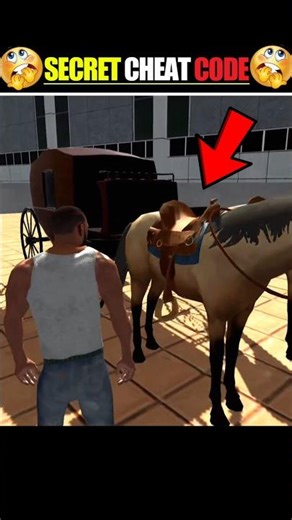 😱Indian Bike Driving 3d Horse Cart Cheat Code #shorts