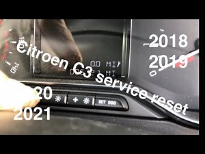 How do you reset the Service warning light on the 2019 CitroÃ «n C3?