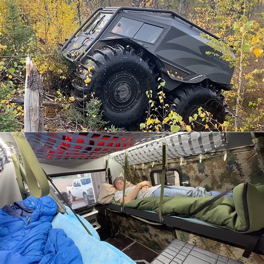Auto Enthusiast Converts SHERP Amphibious Off-Road Vehicle Into the Ultimate Camper